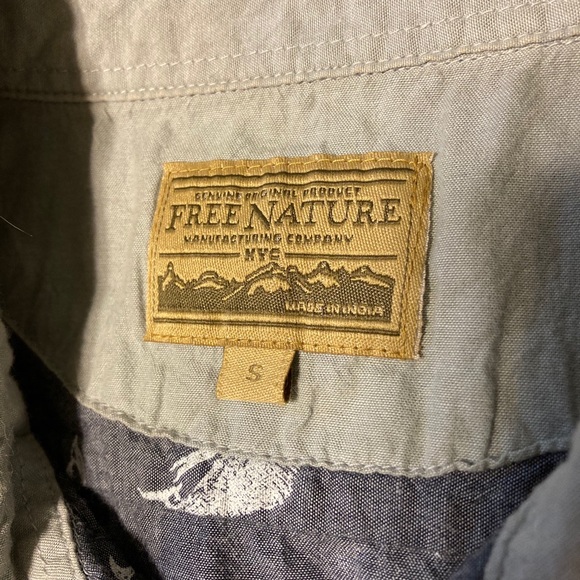 Free Nature fish button up shirt! - Picture 2 of 2